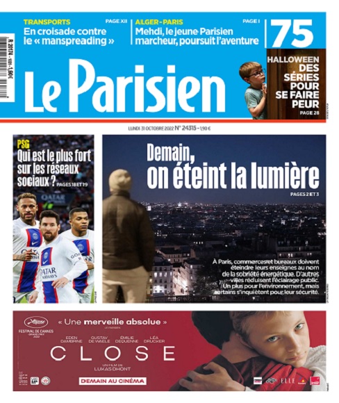 Le Parisien Du Lundi 31 Octobre 2022 Télécharger Des Magazines