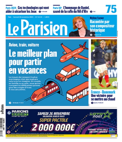 Le Parisien Du Samedi Novembre T L Charger Des Magazines