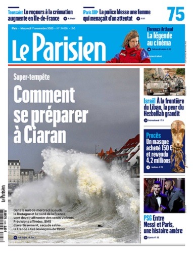 Le Parisien Du Mercredi Er Novembre T L Charger Des Magazines