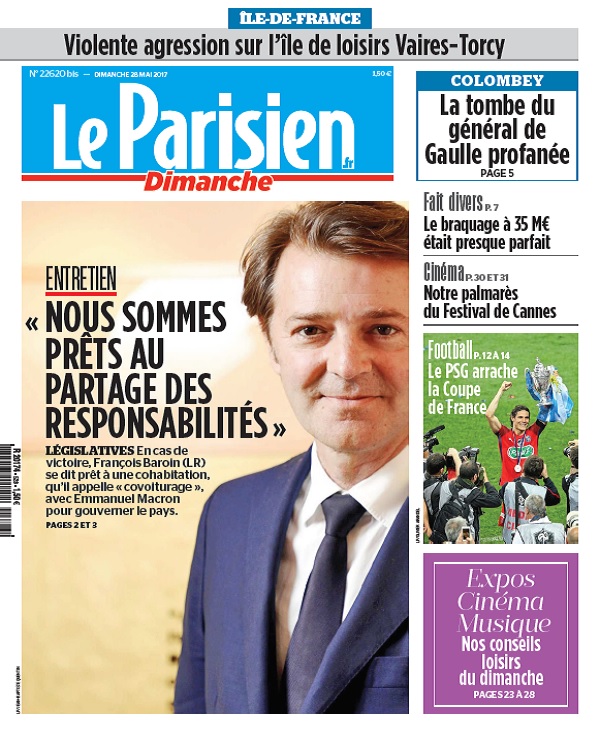 Le Parisien + Ile De France Du Dimanche 28 Mai 2017