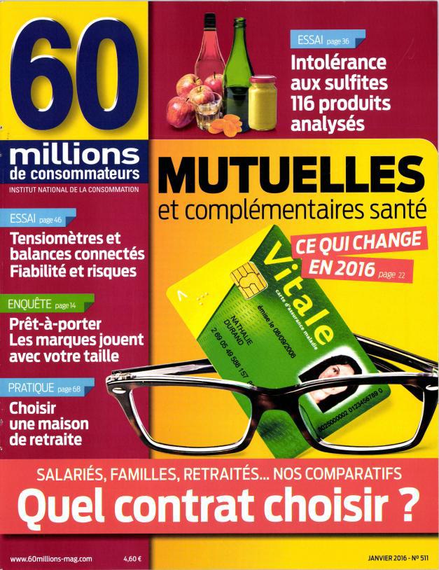 60 Millions de Consommateurs N°511 - Janvier 2016