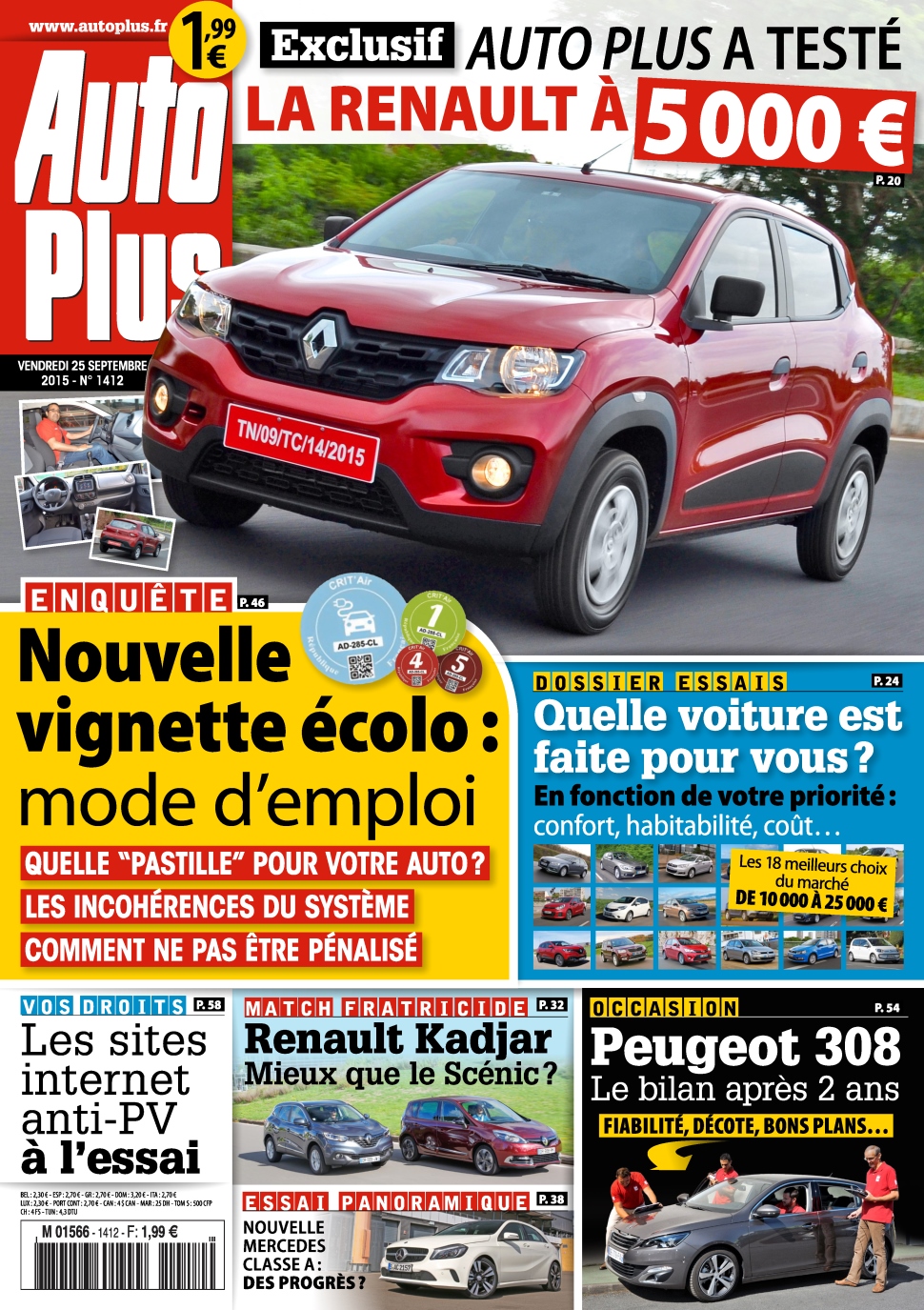 Auto Plus N°1412 Du 24 Septembre 1er Octobre 2015