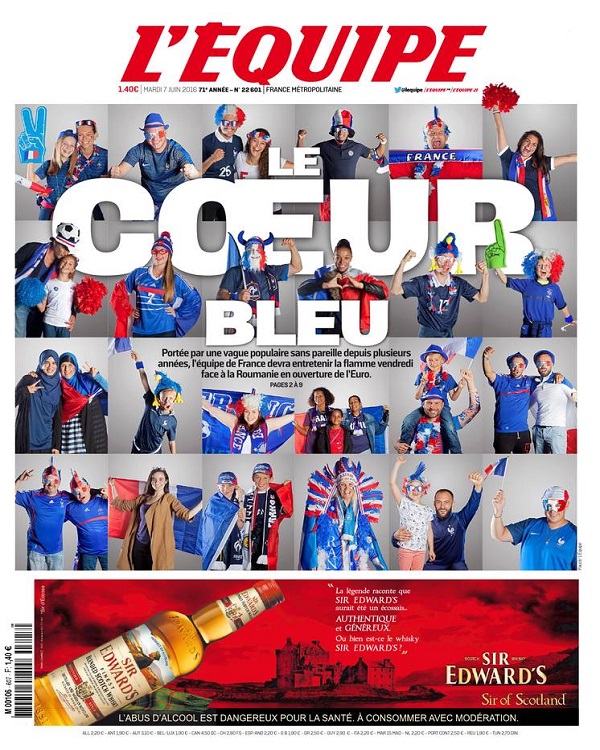 L'Equipe Du Mardi 7 Juin 2016