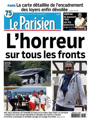 Le Parisien + Journal de Paris du Samedi 27 Juin 2015