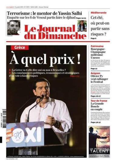 Le Journal Du Dimanche N°3573 Du 5 Juillet 2015